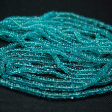 Load image into Gallery viewer, Natural Blue Apatite Smooth Wheel Loose Gemstone Beads Strand 8&quot; 6mm 6.5mm - Jalvi &amp; Co.