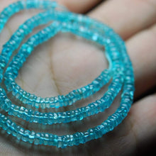 Load image into Gallery viewer, Natural Blue Apatite Smooth Wheel Loose Gemstone Beads Strand 8&quot; 6mm 6.5mm - Jalvi &amp; Co.