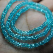 Load image into Gallery viewer, Natural Blue Apatite Smooth Wheel Loose Gemstone Beads Strand 8&quot; 6mm 6.5mm - Jalvi &amp; Co.
