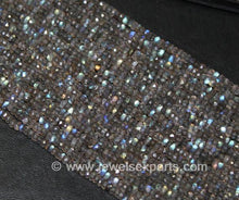 Load image into Gallery viewer, Natural Blue Fire Labradorite Faceted Rondelle Gemstone Beads Strand 13" 2.5mm - Jalvi &amp; Co.