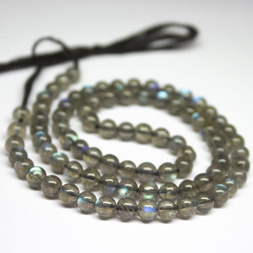 Natural Blue Fire Top Quality Labradorite Transparent Smooth Round Beads 8