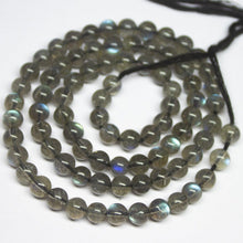 Load image into Gallery viewer, Natural Blue Fire Top Quality Labradorite Transparent Smooth Round Beads 8&quot; 5mm - Jalvi &amp; Co.