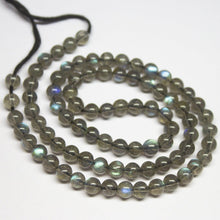 Load image into Gallery viewer, Natural Blue Fire Top Quality Labradorite Transparent Smooth Round Beads 8&quot; 5mm - Jalvi &amp; Co.