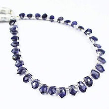 Load image into Gallery viewer, Natural Blue Iolite Faceted Fancy Unique Drop Loose Beads Strand 8&quot; 5.5mm 7.5mm - Jalvi &amp; Co.