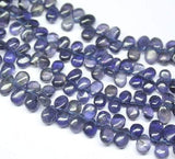 Natural Blue Iolite Smooth Pear Drop Briolette Gemstone Loose Bead 14