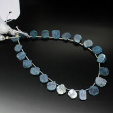 Load image into Gallery viewer, Natural Blue Kyanite Uncut Oval Slice Loose Gemstone Beads Strand 7pc 10mm 12mm - Jalvi &amp; Co.