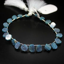 Load image into Gallery viewer, Natural Blue Kyanite Uncut Oval Slice Loose Gemstone Beads Strand 7pc 10mm 12mm - Jalvi &amp; Co.