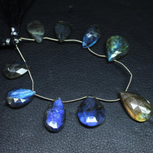 Load image into Gallery viewer, Natural Blue Labradorite Faceted Pear Drop Loose Gemstone Beads 8&quot; 20mm 29mm - Jalvi &amp; Co.