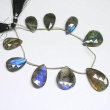 Load image into Gallery viewer, Natural Blue Labradorite Faceted Pear Drop Loose Gemstone Beads 8&quot; 20mm 29mm - Jalvi &amp; Co.