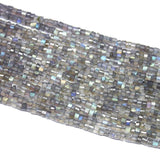 Natural Blue Labradorite Faceted Tyre Gemstone Spacer Loose Beads Strand 13