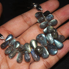 Load image into Gallery viewer, Natural Blue Labradorite Smooth Tear Drop Gemstone Loose Beads 10mm 17mm 4.5&quot; - Jalvi &amp; Co.