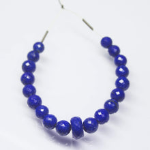 Load image into Gallery viewer, Natural Blue Lapis Lazuli Faceted Round Beads 6mm 9mm 4inches - Jalvi &amp; Co.