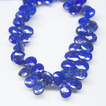 Load image into Gallery viewer, Natural Blue Lapis Lazuli Faceted Tear Drop Beads 10mm 12mm 9inches - Jalvi &amp; Co.