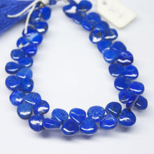 Load image into Gallery viewer, Natural Blue Lapis Lazuli Smooth Heart Drop Beads 8mm 9mm 8inches - Jalvi &amp; Co.