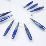 Natural Blue Lapis Lazuli Smooth Tear Drop Beads 30mm 40mm 4inches