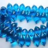 Natural Blue Quartz Faceted Marquise Beads 12mm 13mm 10pc