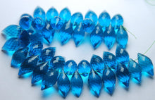 Load image into Gallery viewer, Natural Blue Quartz Faceted Marquise Beads 12mm 13mm 10pc - Jalvi &amp; Co.