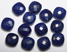 Load image into Gallery viewer, Natural Blue Sapphire, Faceted Cushion Shape Briolettes, Size 10mm 3 Match Pair - Jalvi &amp; Co.