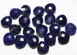 Natural Blue Sapphire, Faceted Heart Shape, Size 8mm 5 Match Pair