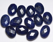 Load image into Gallery viewer, Natural Blue Sapphire,Faceted Oval Shape Briolettes, Size 14x10mm 3 Match Pair - Jalvi &amp; Co.