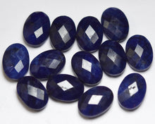 Load image into Gallery viewer, Natural Blue Sapphire,Faceted Oval Shape Briolettes, Size 14x10mm 3 Match Pair - Jalvi &amp; Co.
