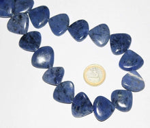 Load image into Gallery viewer, Natural Blue Sodalite Smooth Heart Beads 16mm 19mm 16inches - Jalvi &amp; Co.