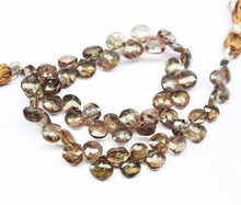 Load image into Gallery viewer, Natural Brown Andalusite Faceted Heart Beads 4mm 6.5mm 7inches - Jalvi &amp; Co.