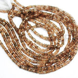 Natural Brown Andalusite Faceted Rondelle Beads 3mm 3.5mm 13inches