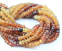 Load image into Gallery viewer, Natural Brown Hessonite Garnet Faceted Rondelle Beads 5mm 14inches - Jalvi &amp; Co.