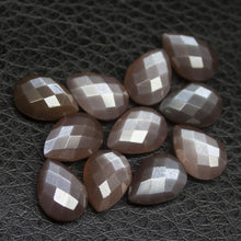 Load image into Gallery viewer, Natural Brown Moonstone Checker Cut Pear Drop Loose Gemstone Beads 8pc 10x7mm - Jalvi &amp; Co.