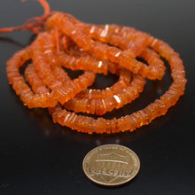 Load image into Gallery viewer, Natural Carnelian Smooth Heishi Cube Square Gemstone Beads Strand 4mm 5mm 16&quot; - Jalvi &amp; Co.