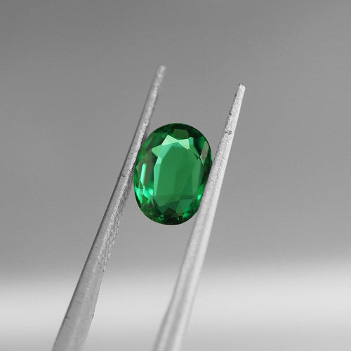 Natural Certified VVS Eye Clean Zambia Dark Green Emerald Loose Oval Gemstone 1.43ct - Jalvi & Co.