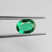 Load image into Gallery viewer, Natural Certified VVS Eye Clean Zambia Dark Green Emerald Loose Oval Gemstone 1.43ct - Jalvi &amp; Co.