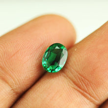 Load image into Gallery viewer, Natural Certified VVS Eye Clean Zambia Dark Green Emerald Loose Oval Gemstone 1.43ct - Jalvi &amp; Co.