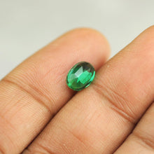 Load image into Gallery viewer, Natural Certified VVS Eye Clean Zambia Dark Green Emerald Loose Oval Gemstone 1.43ct - Jalvi &amp; Co.