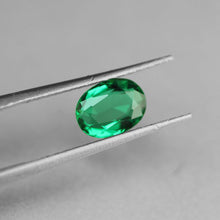Load image into Gallery viewer, Natural Certified VVS Eye Clean Zambia Dark Green Emerald Loose Oval Gemstone 1.43ct - Jalvi &amp; Co.