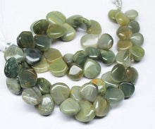 Load image into Gallery viewer, Natural Chrysoberyl Cats Eye Heart Drop Briolette Loose Gemstone Beads 8&quot; 8mm - Jalvi &amp; Co.