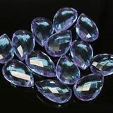 Natural Color Change Quartz Faceted Pear Drops Briolette Beads 2pc 25x15mm