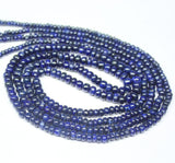 Natural Dyed  Blue Sapphire Smooth Polished Rondelle Loose Beads Strand 9