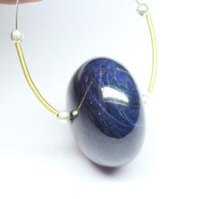 Load image into Gallery viewer, Natural Dyed Blue Sapphire Smooth Rondelle Loose Large Size Bead 1pc 27mm - Jalvi &amp; Co.