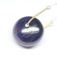 Load image into Gallery viewer, Natural Dyed Blue Sapphire Smooth Rondelle Loose Large Size Bead 1pc 27mm - Jalvi &amp; Co.