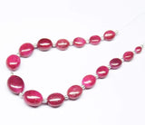 Natural Dyed Red Ruby Smooth Oval Gemstone Spacer Loose Beads Strand 14mm 5mm 8