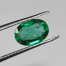 Load image into Gallery viewer, Natural Earth Mined Zambian Green Emerald Oval Rare Top Luster Gem 1.34ct - Jalvi &amp; Co.