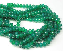 Load image into Gallery viewer, Natural Emerald Green Onyx Gemstone Faceted Rondelle Loose Beads Strand 13&quot; 9mm - Jalvi &amp; Co.