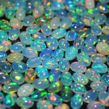 Load image into Gallery viewer, Natural Fire Multi Color Calibrated Oval Ethiopian Welo Fire Opal Cabochon - Jalvi &amp; Co.