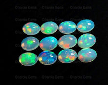 Load image into Gallery viewer, Natural Fire Multi Color Calibrated Oval Ethiopian Welo Fire Opal Cabochon - Jalvi &amp; Co.