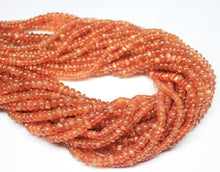 Load image into Gallery viewer, Natural Fire Sunstone Smooth Rondelle Loose Gemstone Beads Strand 14" 5.5mm 6mm - Jalvi &amp; Co.