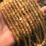 Natural Gold Rutile Quartz Smooth Round Ball Loose Gemstone Beads Strand 15