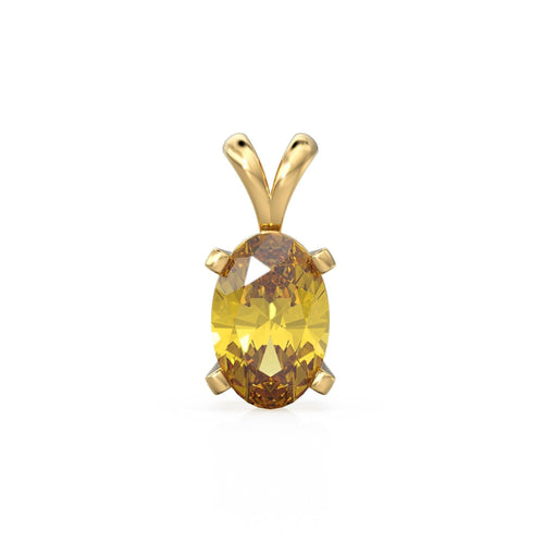 Natural Golden Citrine Charm, 18k Solid Gold Charm, Handmade Gold Charm, Yellow Citrine Gemstone Pendant Necklace, November Birthstone Charm - Jalvi & Co.