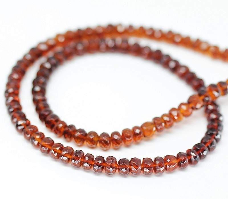 Natural Golden Citrine Faceted Rondelle Gemstone Loose Beads Strand 8" 6mm 5mm - Jalvi & Co.